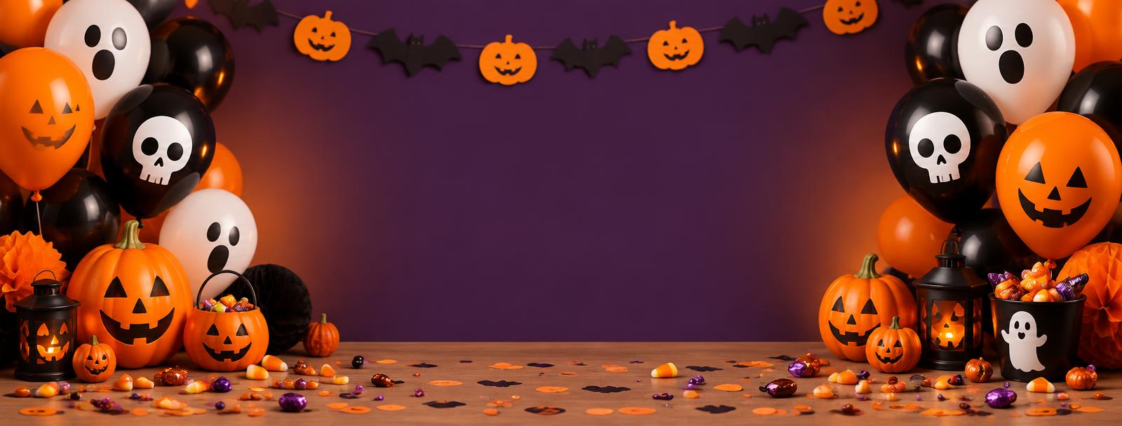 Coleção Halloween FESTALAR: balões de abóboras, caveiras e fantasmas para festa